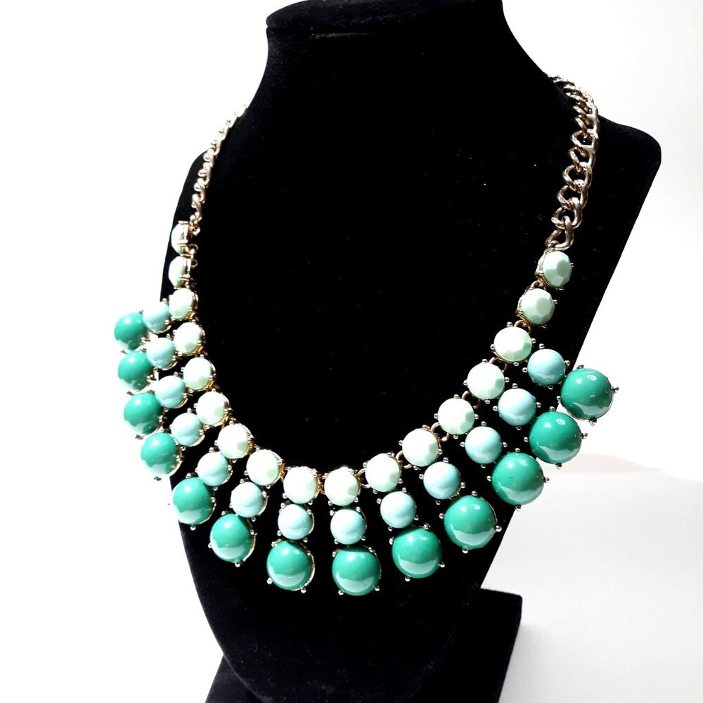 Baublebar Turquoise Ombre Bib Statement Necklace